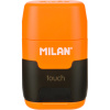 Ластик-точилка Milan TOUCH DUO+2смен.ласт син.кауч лезв.точ из углер стали