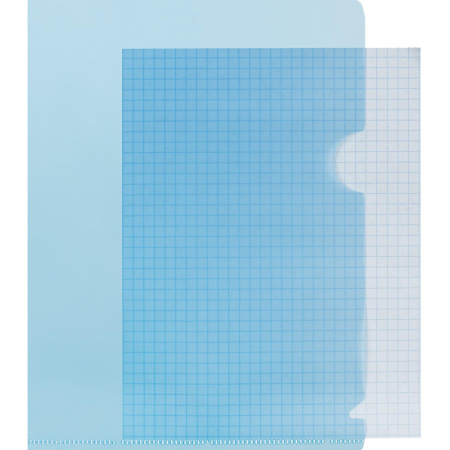 Папка уголок Attache формат А5 синий в уп.20шт.,150 мкм