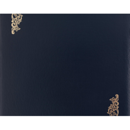 Папка адресная с ВИНЬЕТКОЙ бумвинил с поролоном синяя