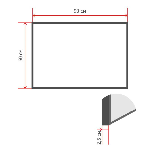 Доска пробковая 60х90 Комус Premium деревян. рама