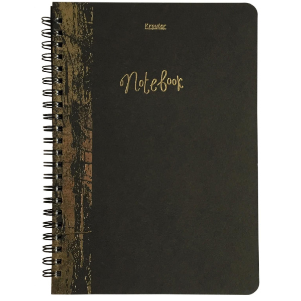 Бизнес-тетрадь Kroyter А5,60л,кл,спираль,бл.65гр,обл.карт Офис в асс.7651