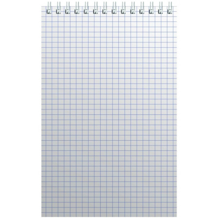 Блокнот на спирали А5 60л. синий картон д/лог.клет.32