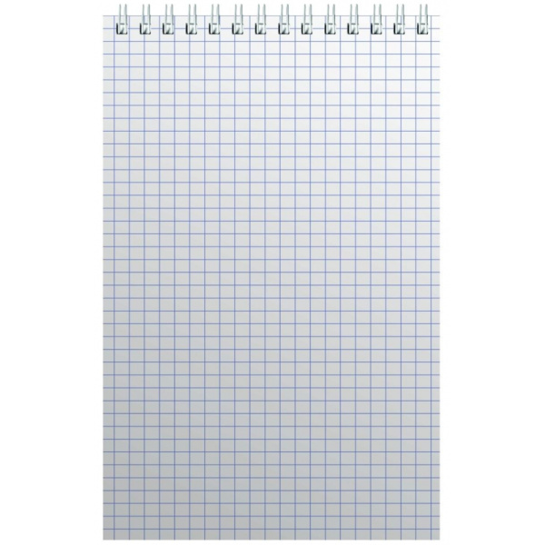 Блокнот на спирали А5 60л. синий картон д/лог.клет.32