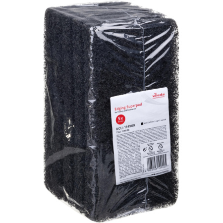 Губка Vileda Ручной Супер-пад 20мм 26х12 черный 114909 5шт/уп