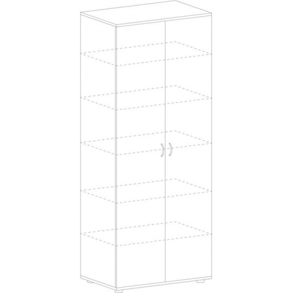 Шкаф IN Рондо закрытый высокий Ш-12 дуб альпийский 804х450х2149