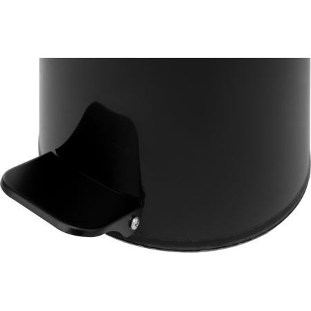 Урна педальная стальная круглая 7 л черная, 200 ммx230 мм