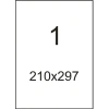 Этикетки самокл. ProMEGA Label BASIC 210х297мм. белая (100л/уп.)