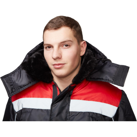 Костюм рабочий зимний муж з26-КПК черн/красн (р.64-66) 170-176