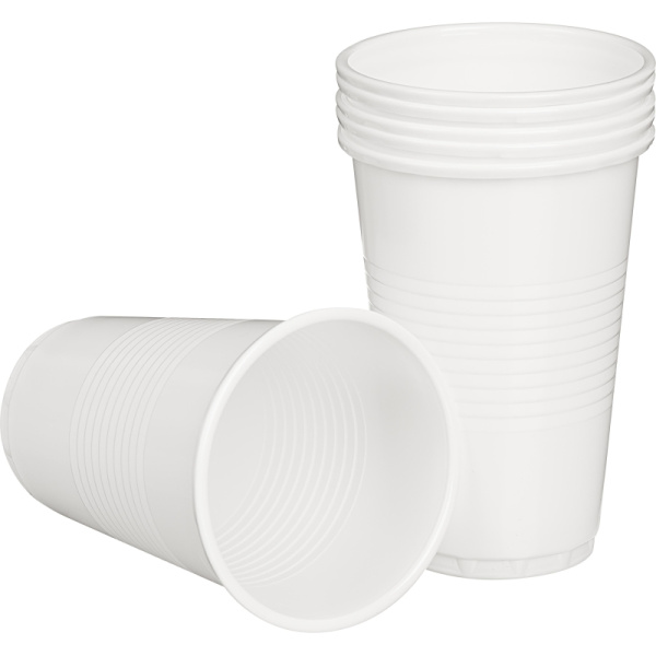 Стакан одноразовый 200мл белый, для хол/гор., КОМУС ПП 100шт/уп