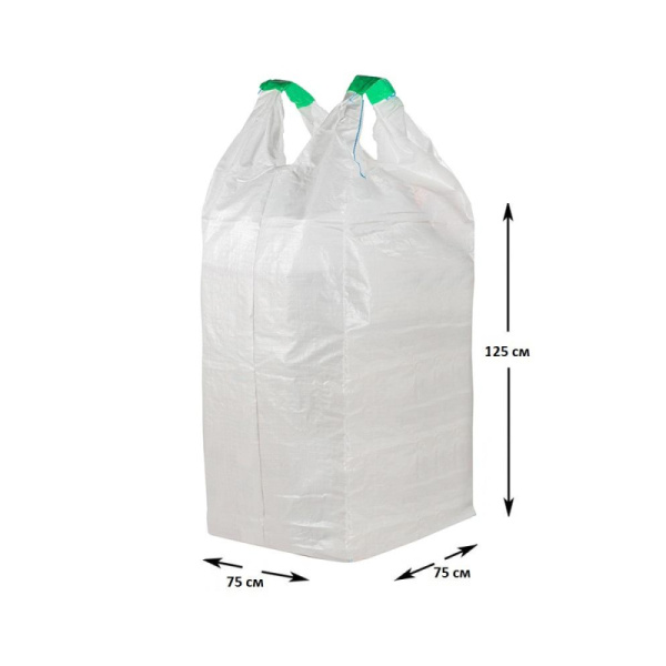 Биг Бэг 2-х стропный, 75x75x125 см., верх-открытый, дно глухое