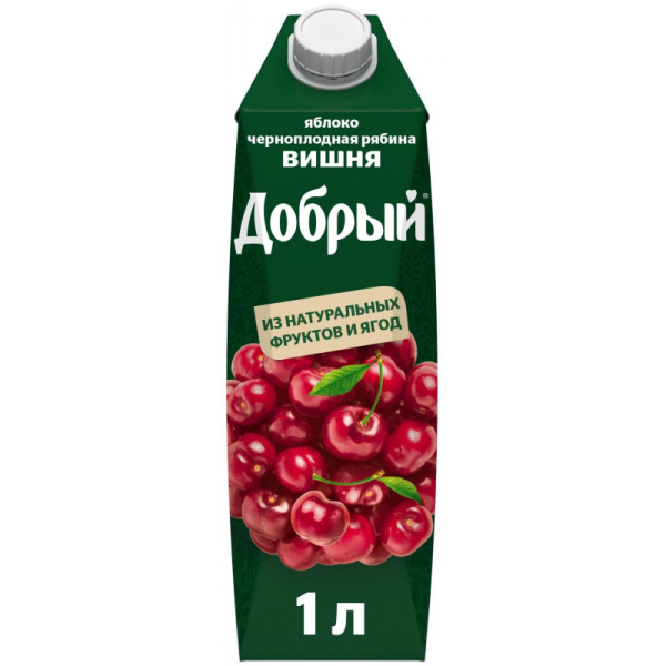 Сок Добрый яблоко-вишня-черноплодная рябина 1л. т/пак