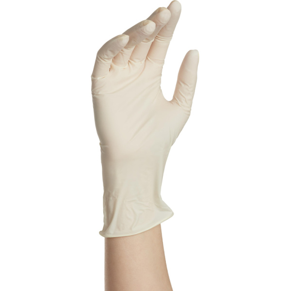 Мед.смотров. перчатки латекс, н/c,н/о,текстур беж/натур Benovy (XL) 50 п/уп