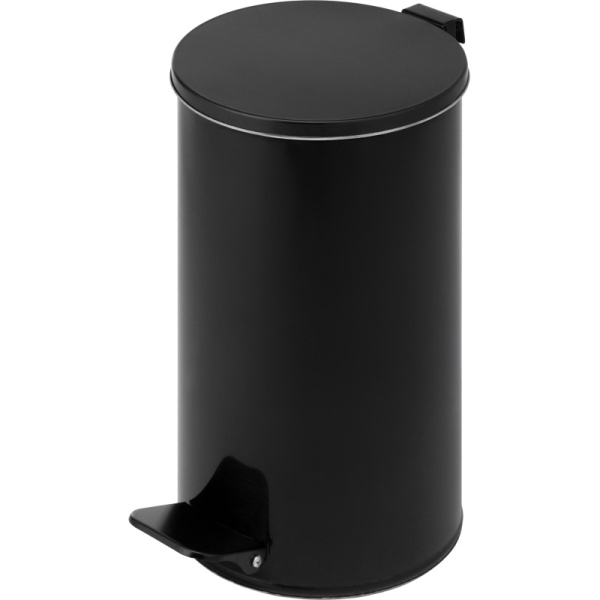 Урна педальная круглая 10 л черная, 200 ммx 310 мм