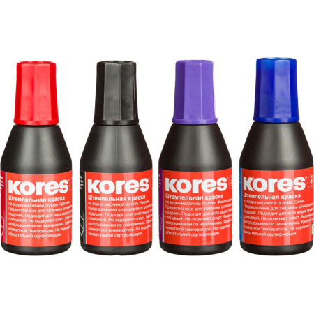 Краска штемпельная KORES черная 71334