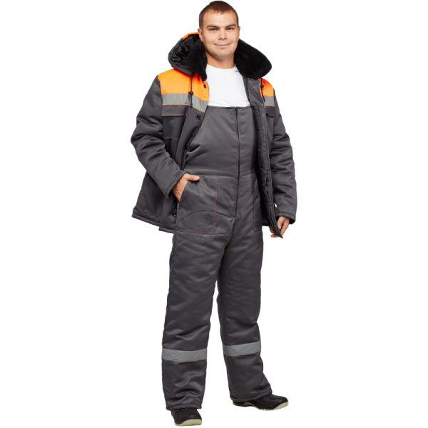 Костюм рабочий зимний муж з35-КПК сер/оранж ( 56-58) 158-164 (Арсенал-СП)
