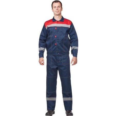 Костюм рабочий летний муж. л20-КБР син/красн (р.44-46) 170-176 (Арсенал-СП)