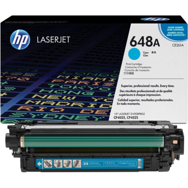 Картридж лазерный HP 648А CE261A гол. для CLJ CP4025/CP4525