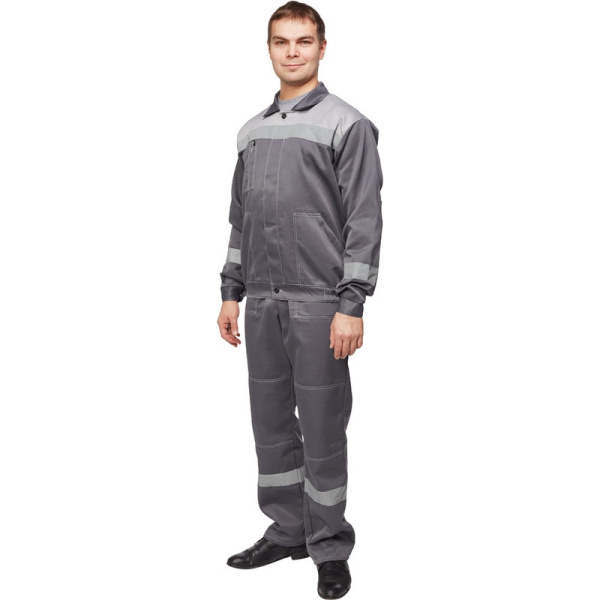 Костюм рабочий летний муж. л22-КПК т.сер./св.сер (р.48-50) 158-164