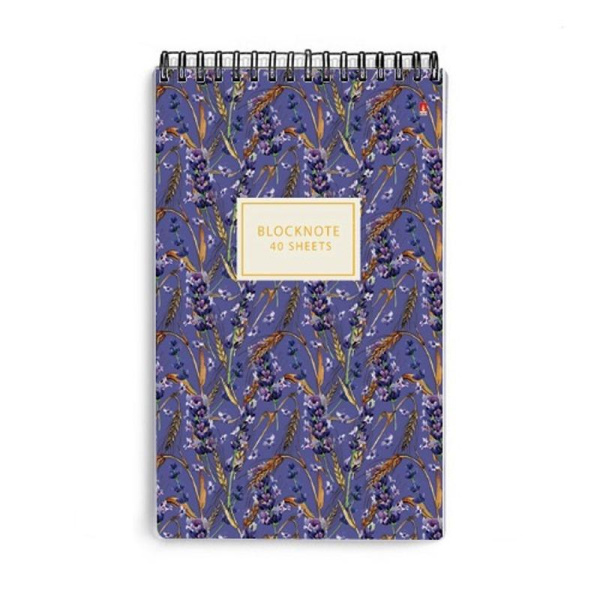 Блокнот А5,40л,клетка,гребень ЦВЕТЫ.ПАТТЕРН 3-40-251 в ассорт