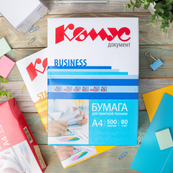 Бумага КОМУС ДОКУМЕНТ Business (А4, марка В, 80 г/кв.м, 500 л) Омск