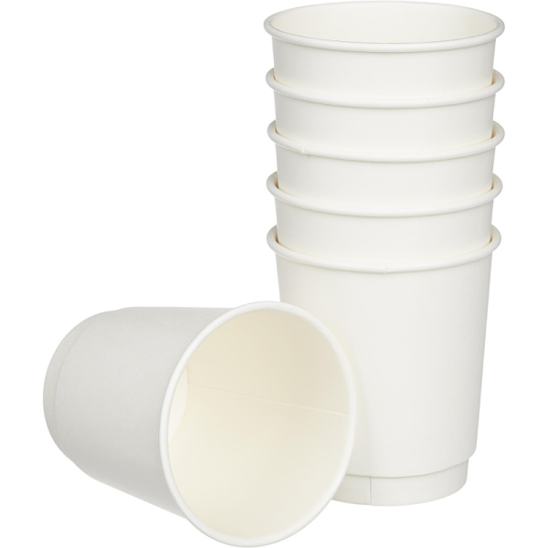 Стакан одноразовый бум 2-сл. d-80мм 250мл белый, КОМУС (25шт/уп)