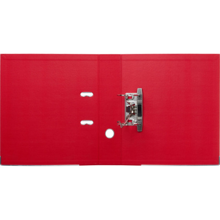 Папка-регистратор Комус Стандарт 75мм  красная, ПБП2, карм.кор., мет.уг