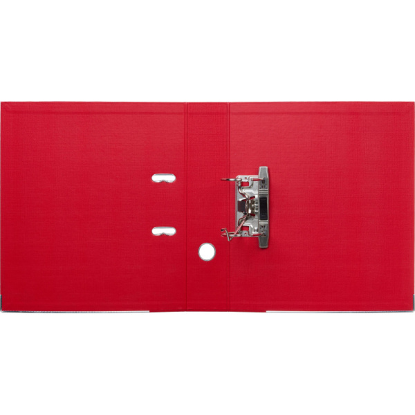 Папка-регистратор Комус Стандарт 75мм  красная, ПБП2, карм.кор., мет.уг