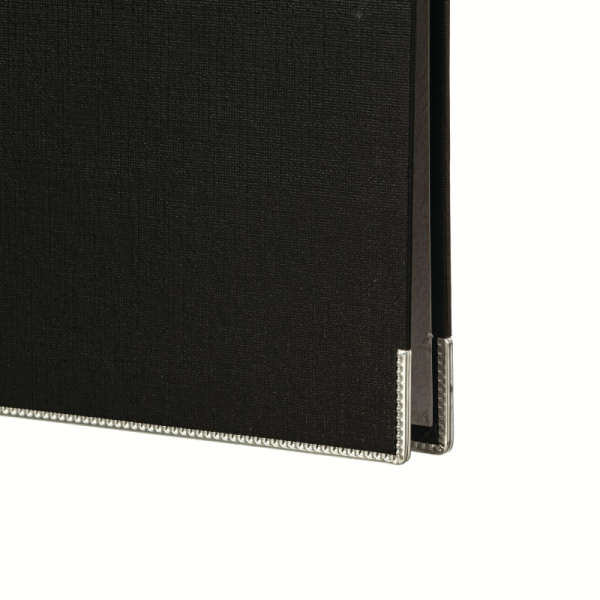 Папка-регистратор с арочн.мех.Комус Экономи 80мм,черн,ПБП1,карм.кор.,мет.уг