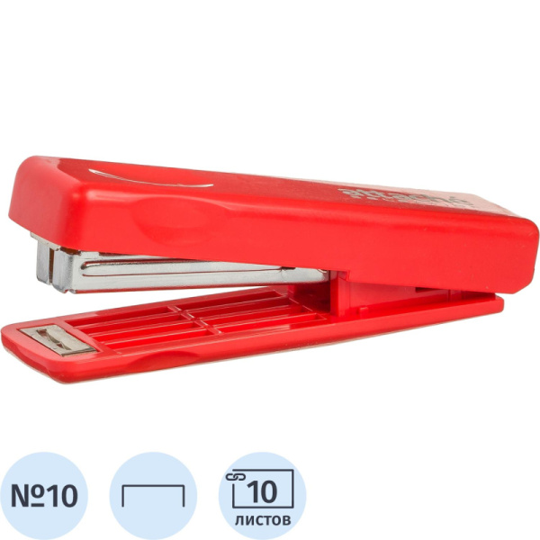 Степлер Attache Selection PSR1010-1 (№10) до 10 лист., пластик, красный