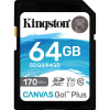 Карта памяти Kingston Canvas Go! Plus SDXC UHS-I Cl10, SDG3/64Gb