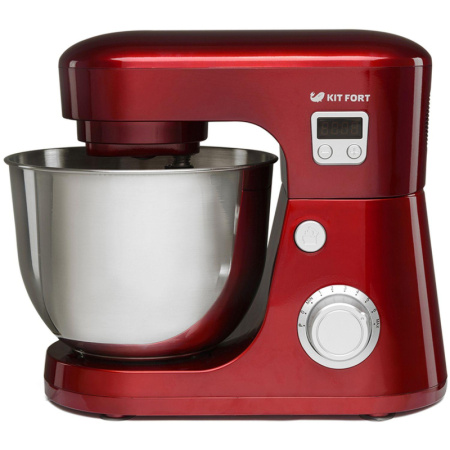 Миксер Kitfort КТ-1308-1,планетарный, красный, 600 Вт, 4,2 л,пластик