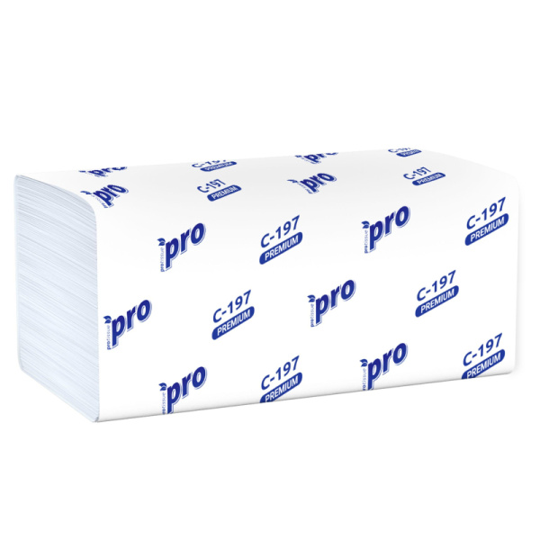 Полотенца бумажные д/держ.PRO 2сл 200л/пач 20пач/кор V-слож.C197