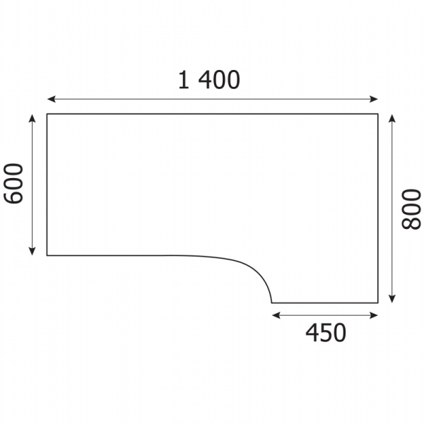 Стол эргономичный MON_Канц правый СК30.9 орех
