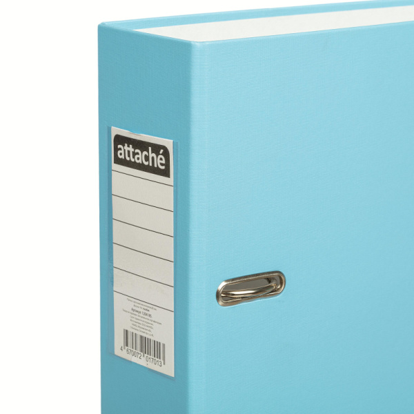 Папка-регистратор ,80 мм Attache Экономи, голубой, ПБП1,карм.кор