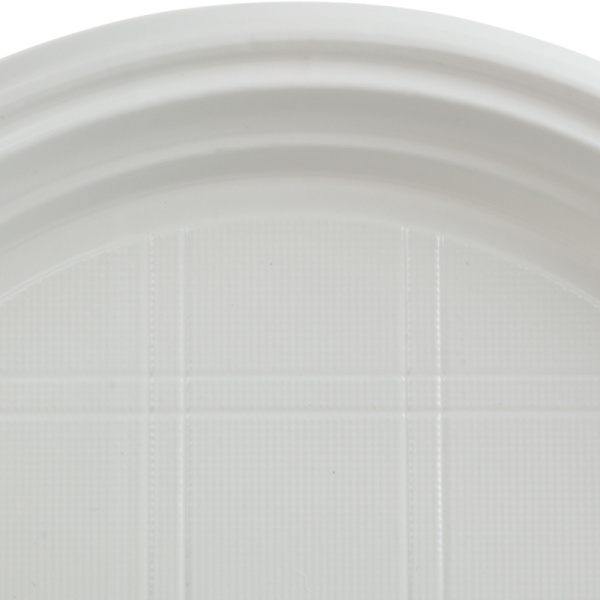 Тарелка одноразовая d-205мм, 2-х секционная белая, ПС 100шт/уп