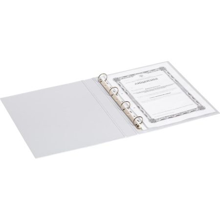 Папка на 4-х кольцах 35мм  серая Россия