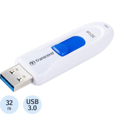 Флеш-память Transcend JetFlash 790, 32Gb, USB 3.1 G1, б/син, TS32GJF790W