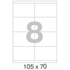 Этикетки самоклеящиеся 105х70 мм/8 шт. на листе А4 (100 л