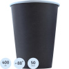 Стакан одноразовый бум 1-сл. d-90мм 400мл черный КОМУС 50шт/уп