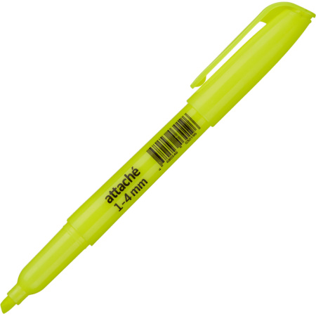 Маркер текстовыделитель желтый 1-3,9мм Attache