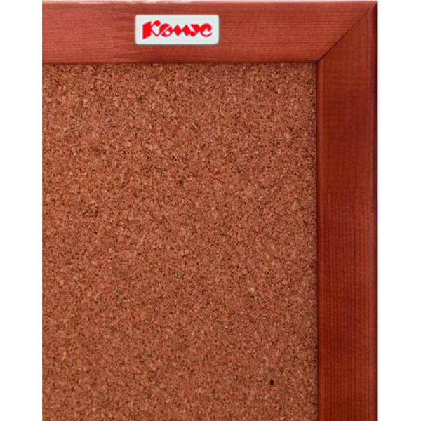 Доска пробковая 90х120 Комус Premium деревян. рама