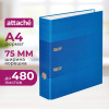 Папка-регистратор Attache  Digital, синий лам.карт./бум.,75мм