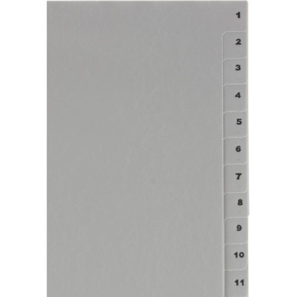 Разделитель листов из сер.пласт. с индексами Attache, А4, цифровой 1-20