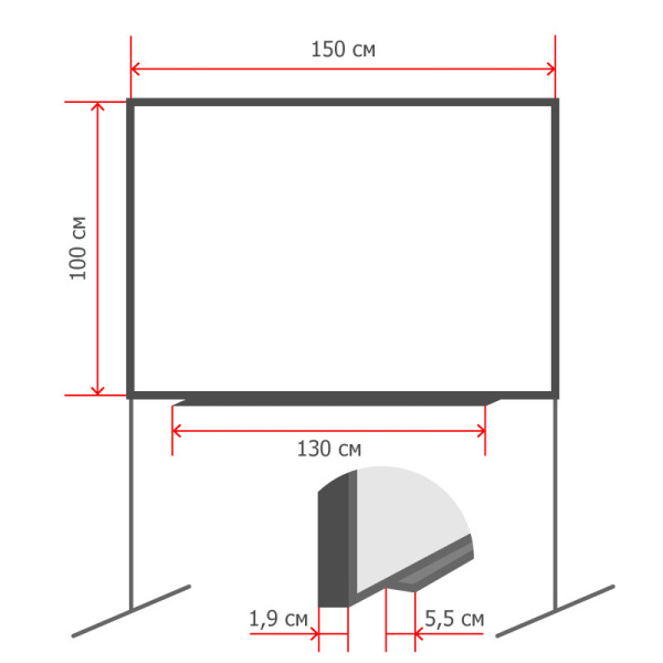 Доска меловая магнитная-зелен/маркерн-белая Attache Twist 100х150вращ.мобил