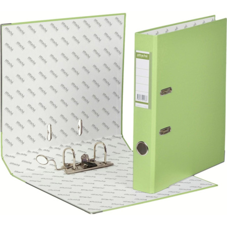 Папка-регистратор ECONOMY PLUS 50мм, лайм, ПБП1, карм.кор.,мет.уг