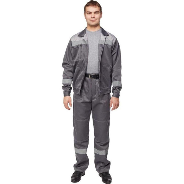 Костюм рабочий летний муж. л22-КБР т.сер./св.сер (р.48-50) 170-176