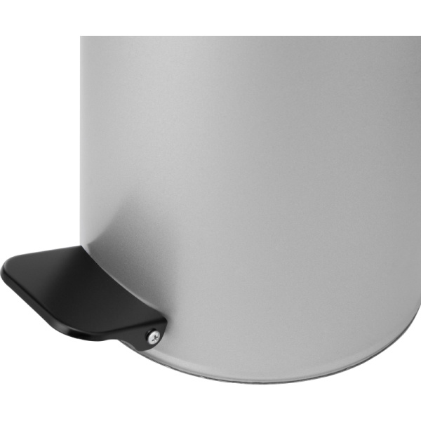 Урна педальная круглая 10 л серый металлик, 200 ммx310 мм