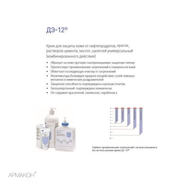 Крем защитный Армакон Д-12(универс)карт.с доз.наса 1000 мл 1163