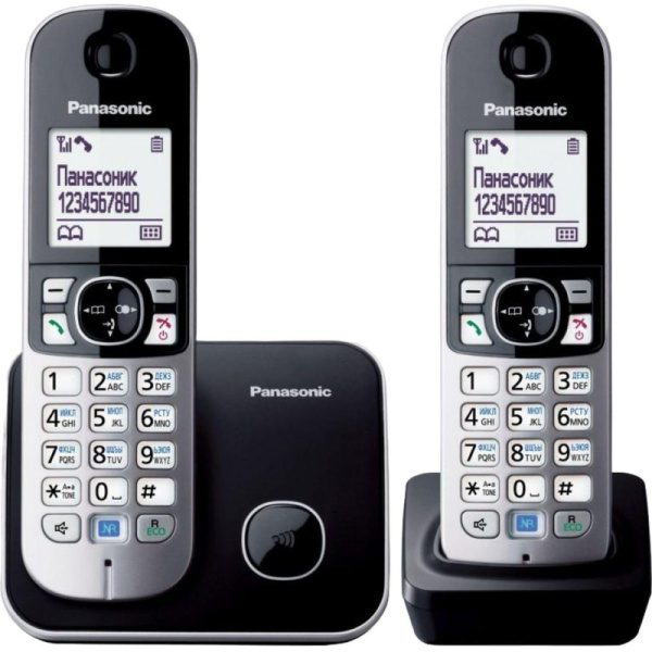 Радиотелефон Dect Panasonic KX-TG6812RU чер(KX-TG6812RUB)