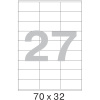 Этикетки самоклеящиеся  70х32 мм/27шт. на лист.А4 (100 лис